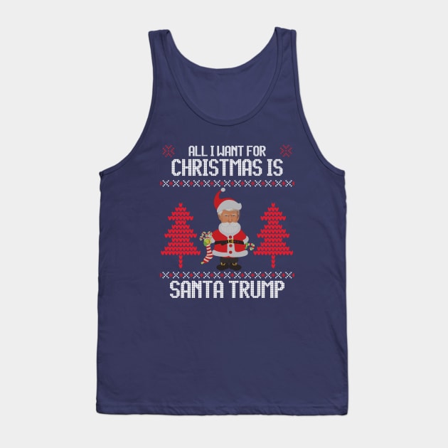 Santa Trump Ugly Christmas Tank Top by AngelFlame